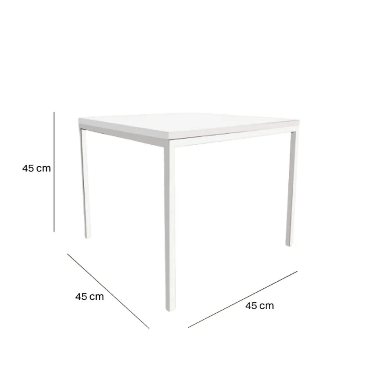 Miza klubska Cube, bela